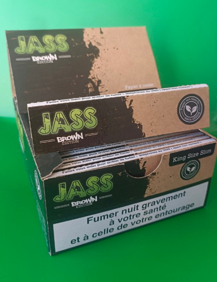 Boite feuilles à rouler JASS KING SIZE SLIM Brown edition x50